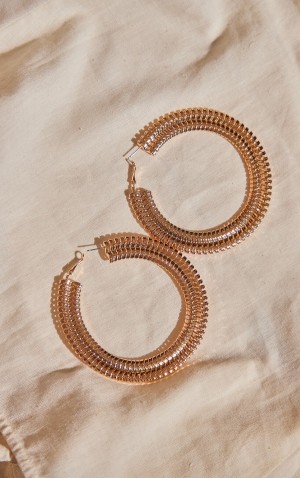 Bijuterii Pretty Little Thing 3D TextuStatement Hoop Aurii | AYCZ17945