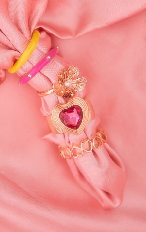 Bijuterii Pretty Little Thing Hot Enamel Jewelled Heart Roz | SRJN15498