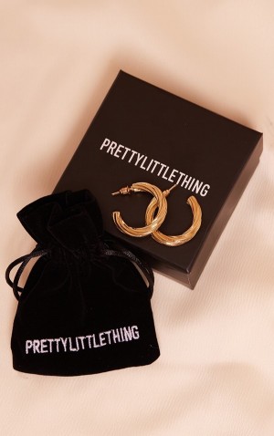 Bijuterii Pretty Little Thing Real Plated Twist Hoop Aurii | KZRM05479