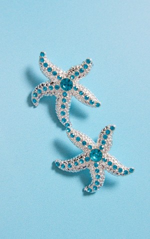 Bijuterii Pretty Little Thing Starfish Statement Stud Albastri | ABDY73914