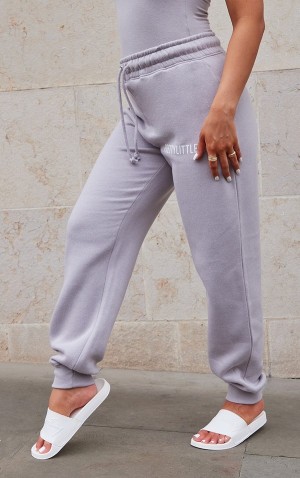 Body-uri Pretty Little Thing Logo Lilac High Waisted Cuffed Violet Gri | YXWV05967