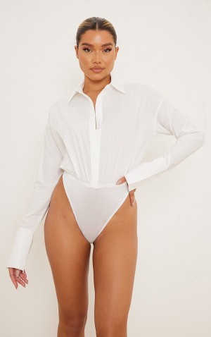 Body-uri Pretty Little Thing Oversized Albi | XFYZ41976
