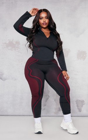 Colanti Pretty Little Thing Plus Line Detail Sports Negrii | SIBM65032