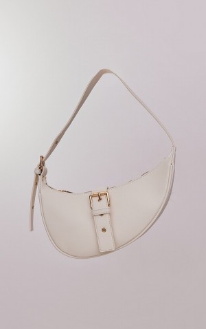 Geanta De Umar Pretty Little Thing Half Moon Cu Catarama Bej | EORK16395