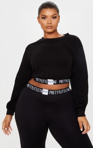 Hanorace Pretty Little Thing Plus Loungeer Negrii | JDSP46832