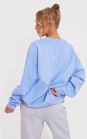 Hanorace Pretty Little Thing Washed Worldwide Albastri | CXES39207