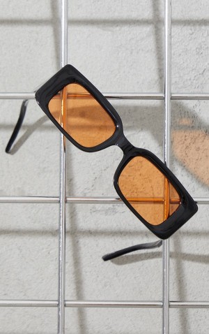 Ochelari de Soare Pretty Little Thing With Lens Square Frame Negrii | DTBQ57413