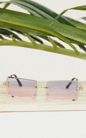 Ochelari de Soare Pretty Little Thing With Faded Lens Square Frameless Colorati | BILP74301