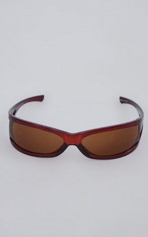 Ochelari de Soare Pretty Little Thing Wrap Around Lens Sportive Visor Ciocolata | WGYK61827