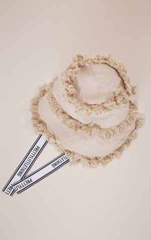 Palarie Pretty Little Thing Stone Tassel Bucket Gri | TLNF21978