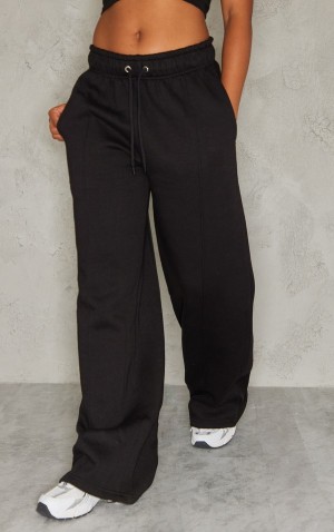 Pantaloni De Trening Pretty Little Thing Seam Detail Drept Legpant Negrii | DBYL43869