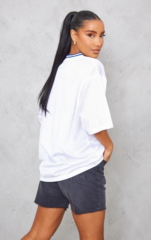 Tricouri Pretty Little Thing Royalty Mesh Baseball Albi | TKJX01382