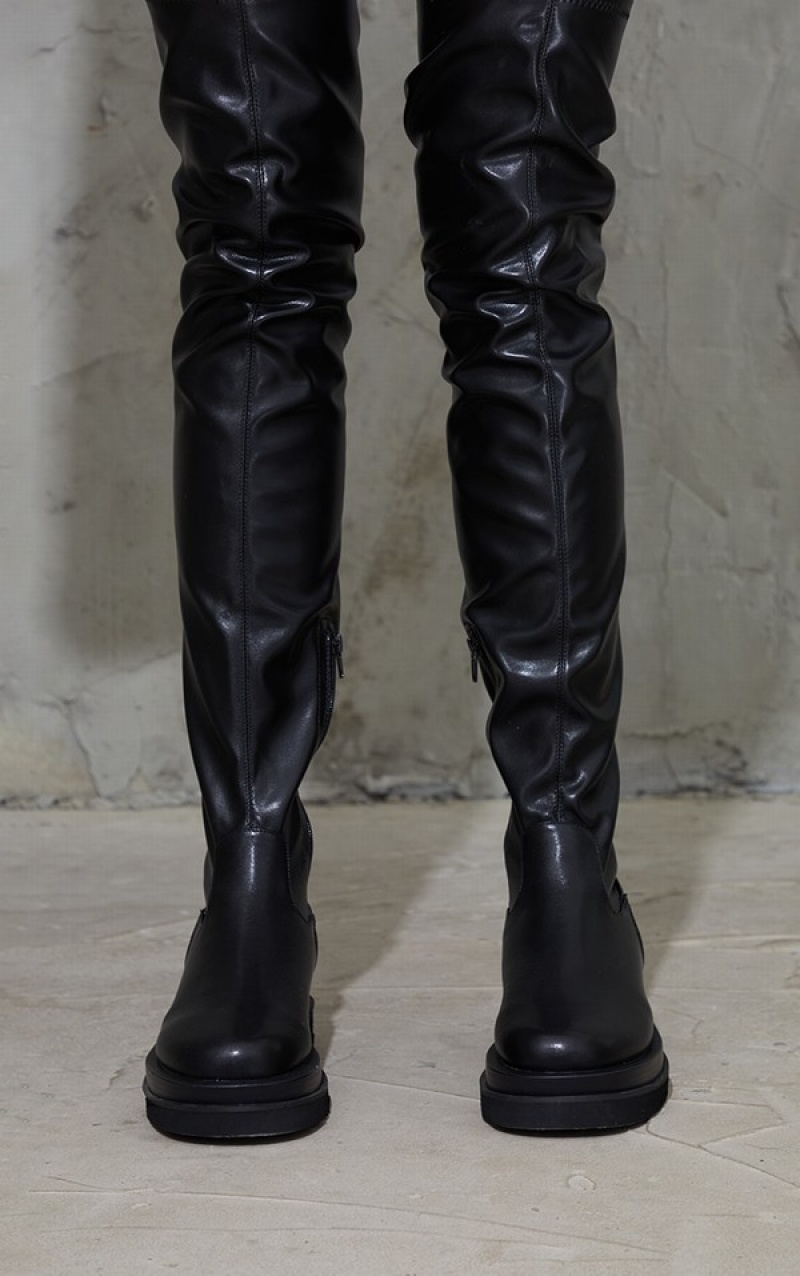 Balerini Pretty Little Thing Double Sole Over The Knee Negrii | KEMW53710