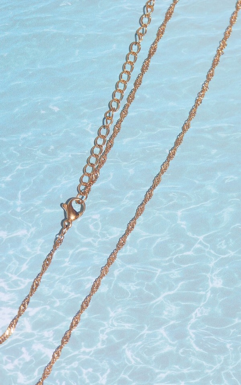 Bijuterii Pretty Little Thing Apa Resistant Twisted Belly Chain Aurii | SZIM65473