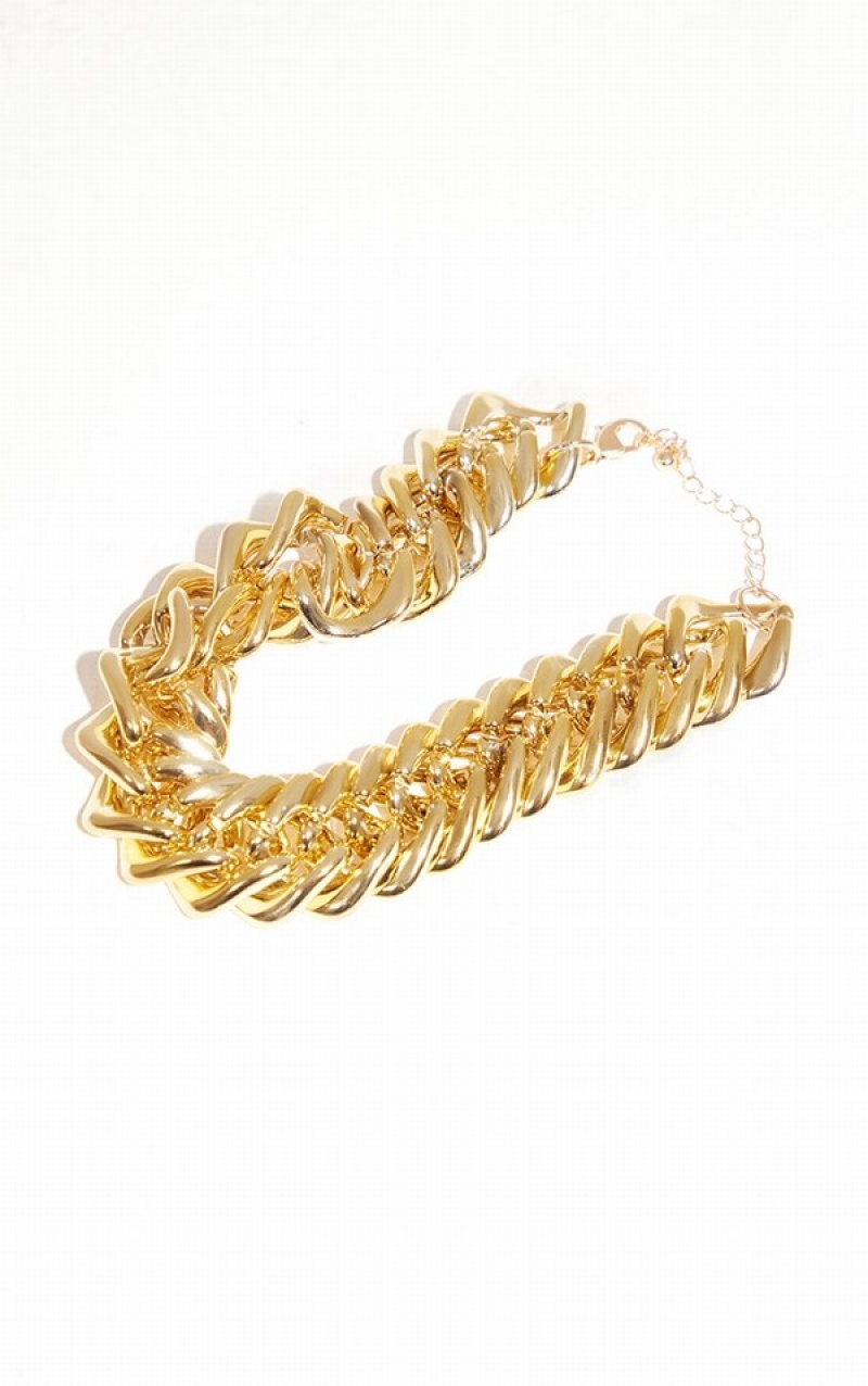 Bijuterii Pretty Little Thing Extra Grosolan Chain Detail Aurii | GFDV40158