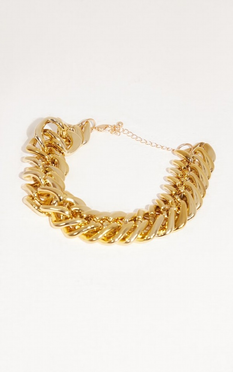 Bijuterii Pretty Little Thing Extra Grosolan Chain Detail Aurii | GFDV40158