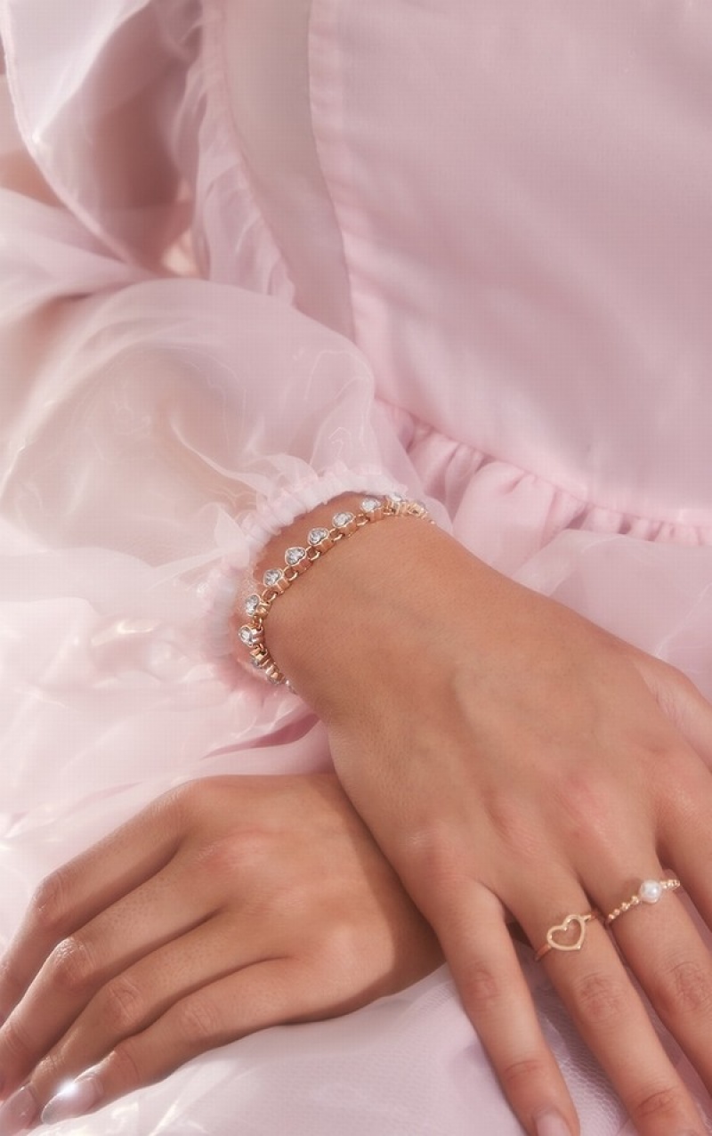 Bijuterii Pretty Little Thing Heart Jewelled Pullycelet Aurii | LKYI07934