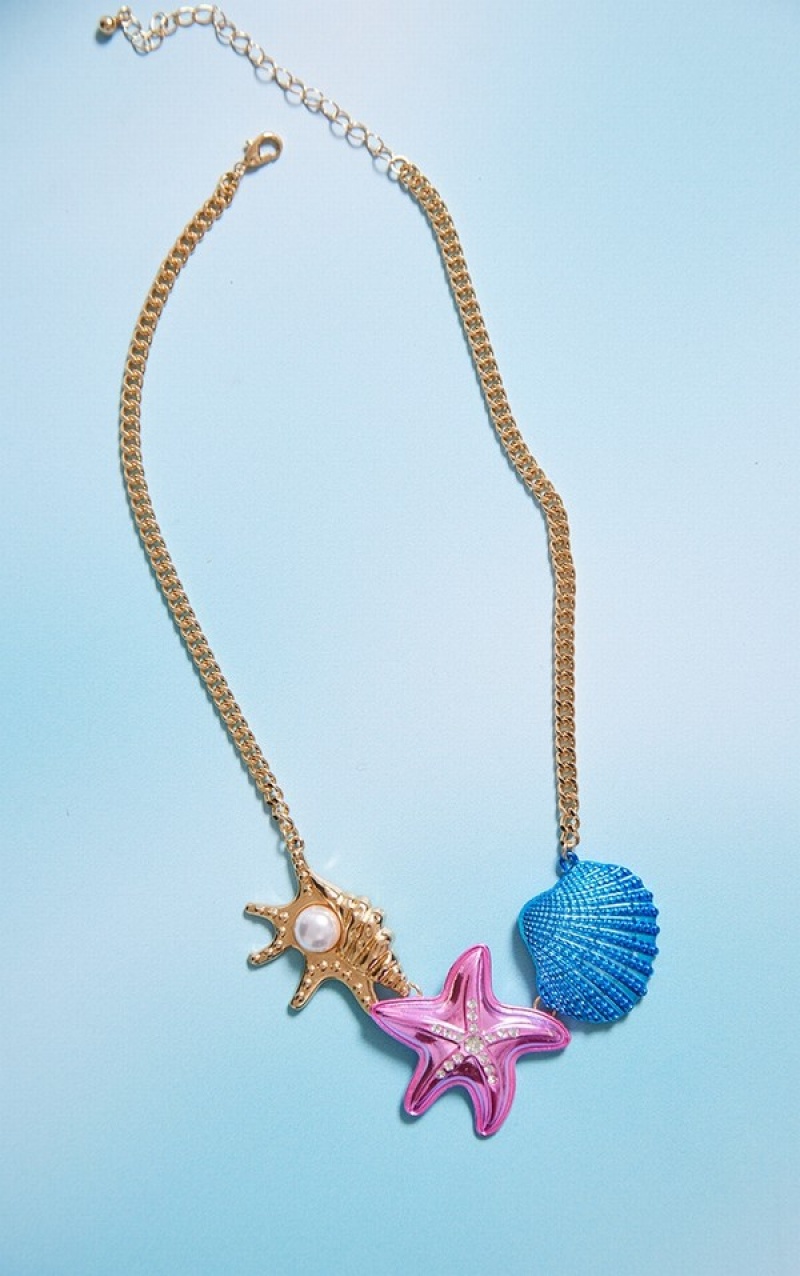 Bijuterii Pretty Little Thing Multi Charm Sea Shell Colorati | DHPX30869