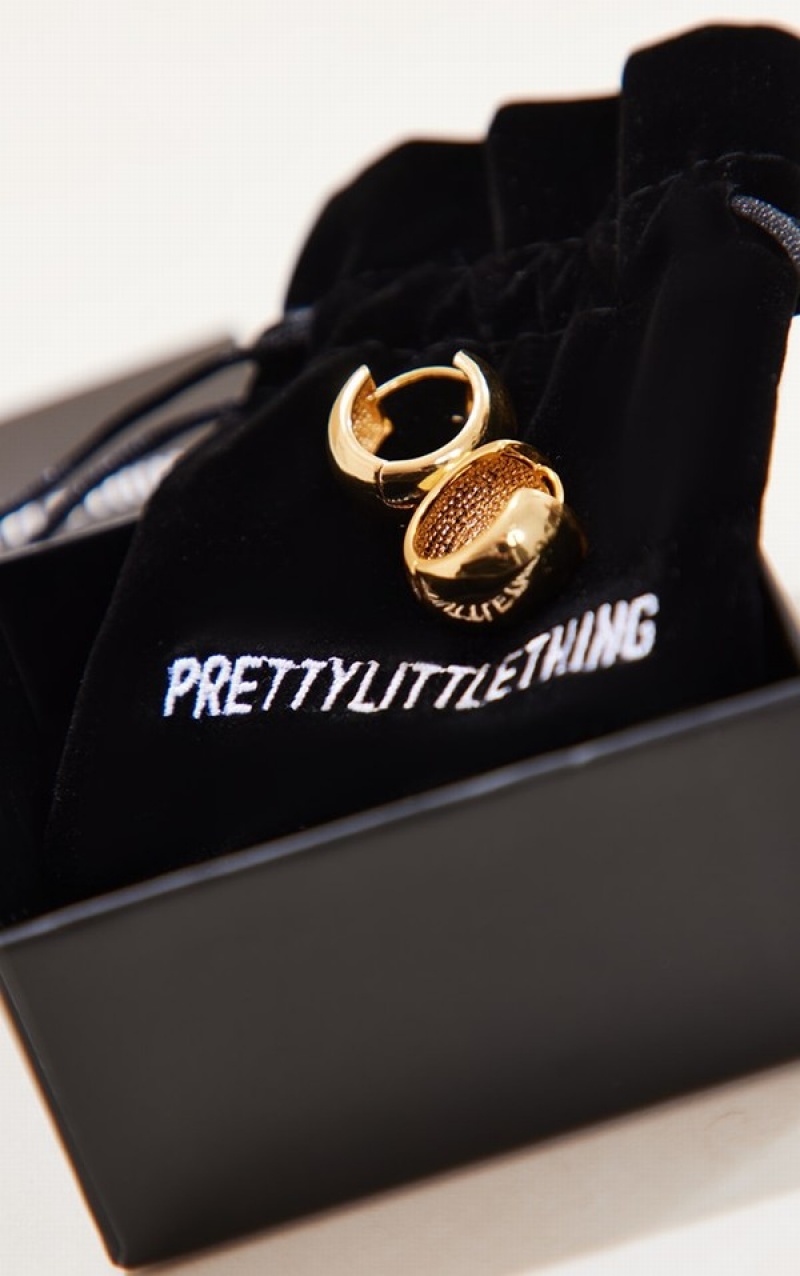 Bijuterii Pretty Little Thing Real Plated Largi Thick Small Hoop Aurii | IXUR21756