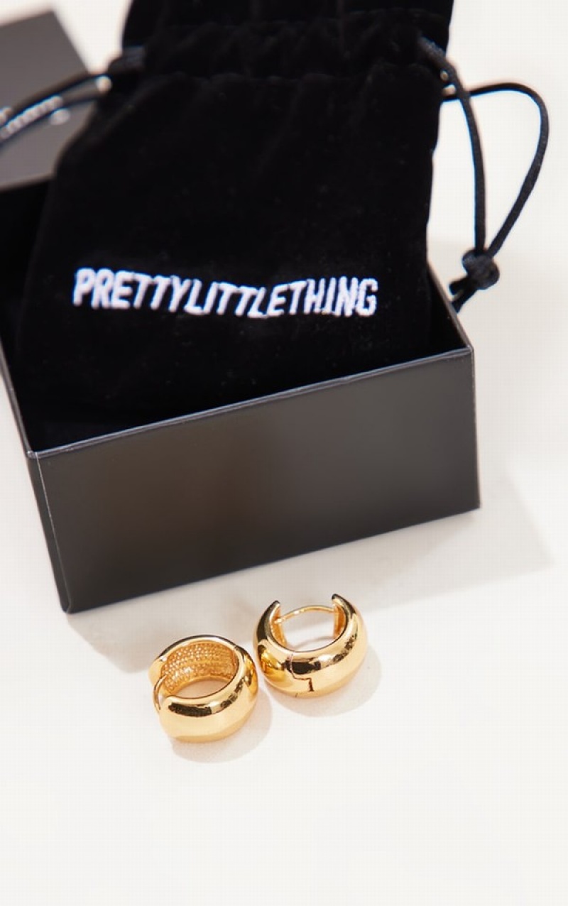 Bijuterii Pretty Little Thing Real Plated Largi Thick Small Hoop Aurii | IXUR21756