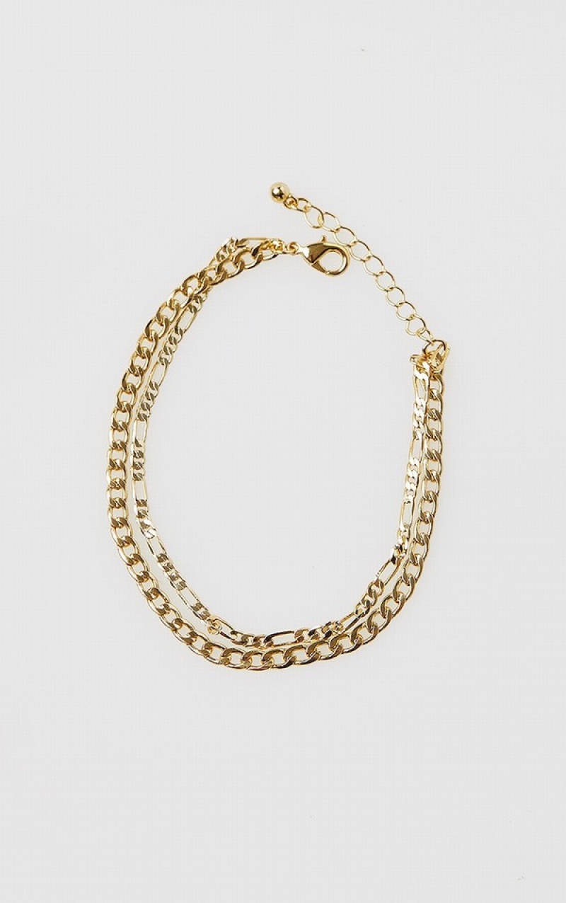 Bijuterii Pretty Little Thing Real Plated Double Chaincelet Aurii | GPLY87169