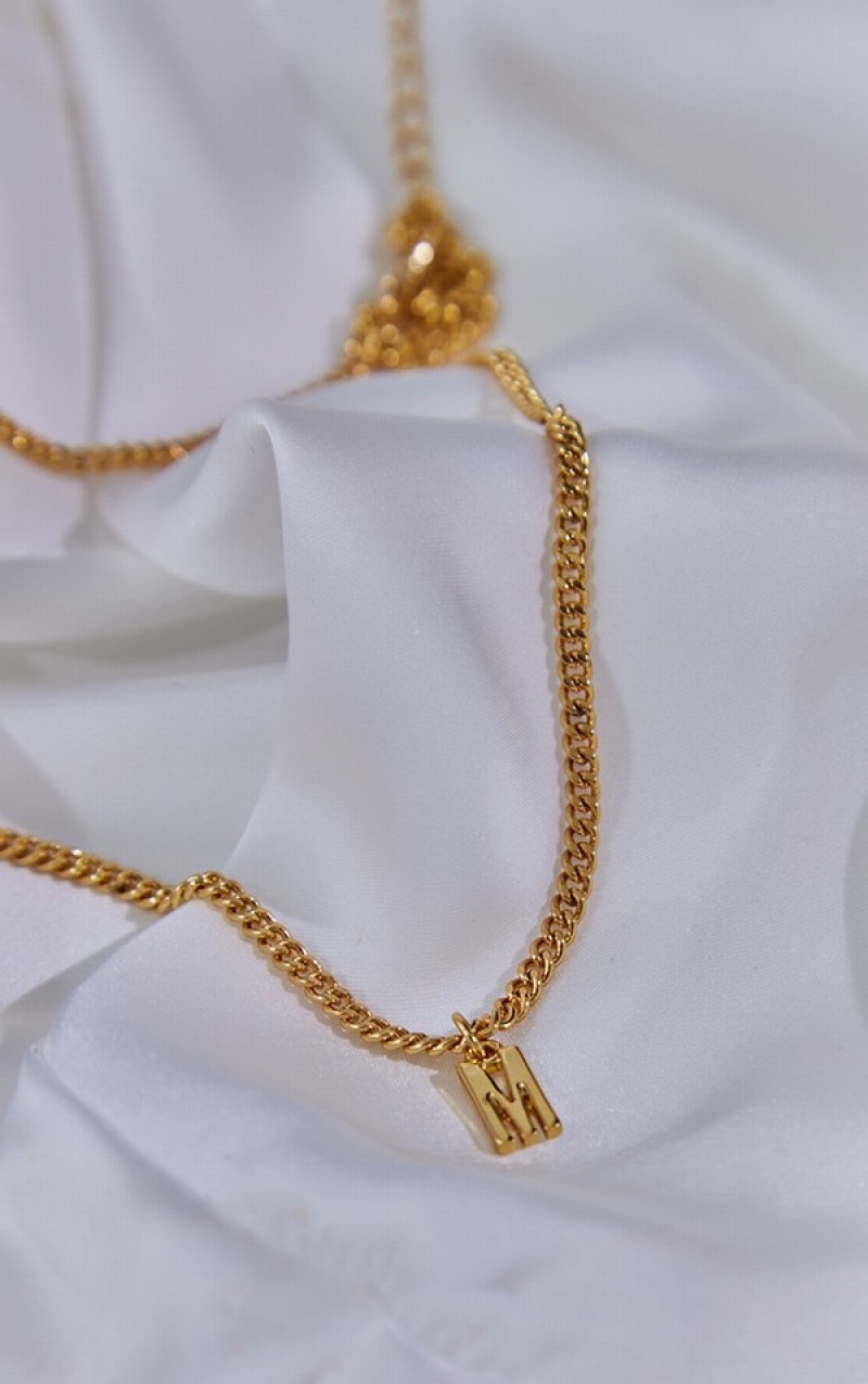 Bijuterii Pretty Little Thing Real Plated M Letter Aurii | TXMY72140