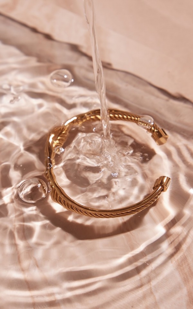 Bijuterii Pretty Little Thing Stainless Steel Rope Twist Bangle Aurii | IVSJ60759