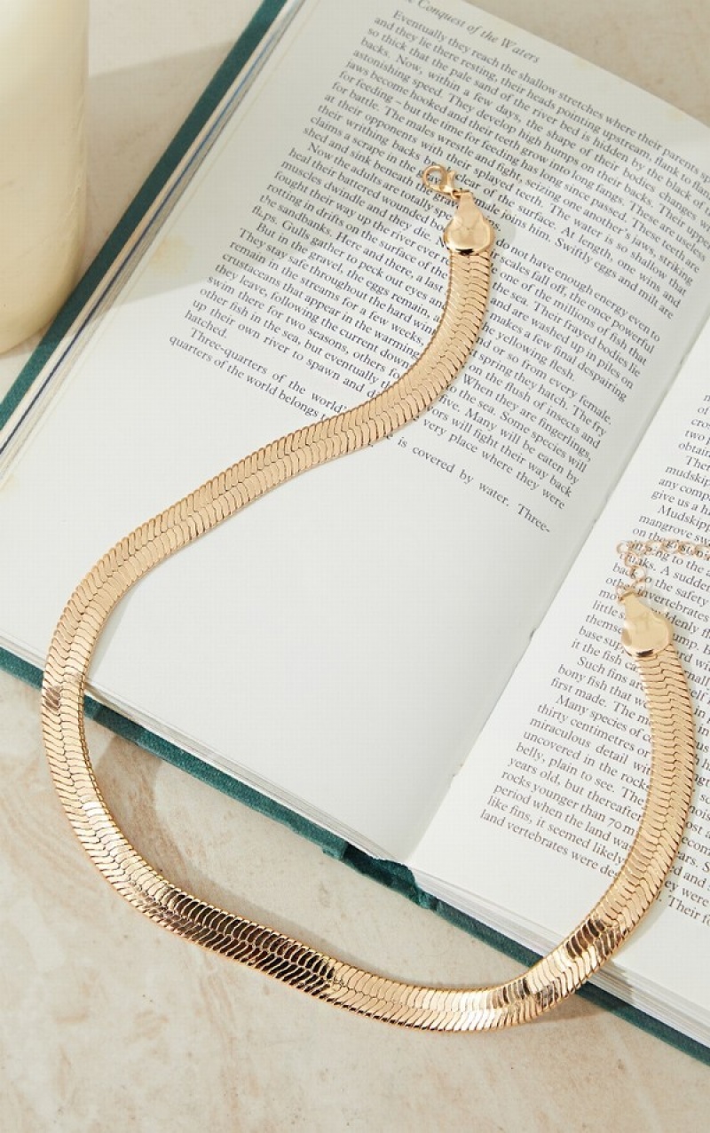Bijuterii Pretty Little Thing Thick Snake Chain Aurii | VAZK89145