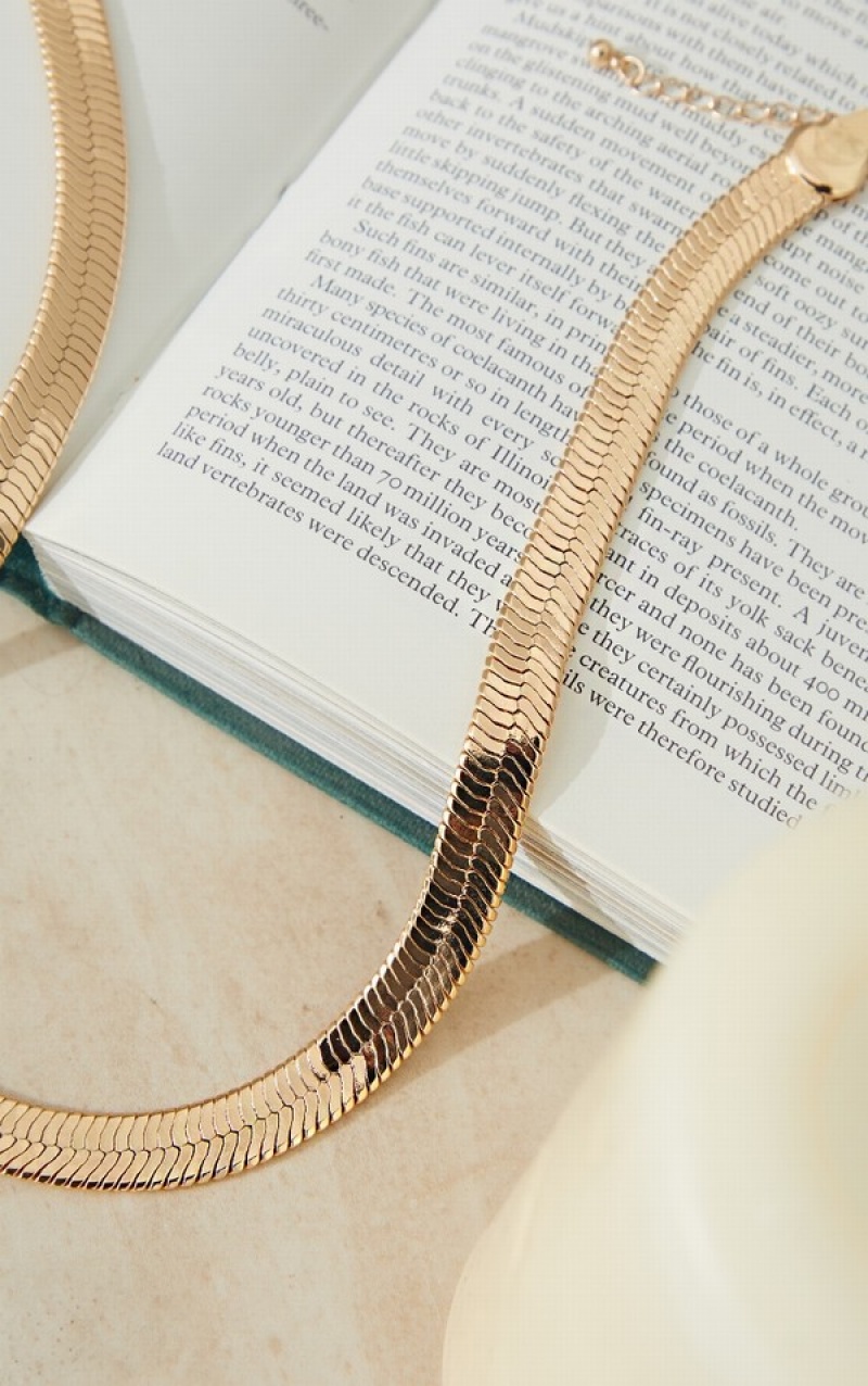 Bijuterii Pretty Little Thing Thick Snake Chain Aurii | VAZK89145