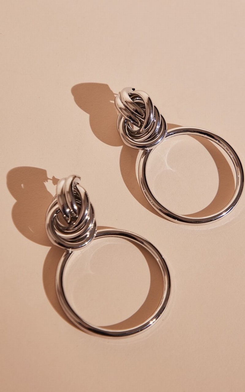 Bijuterii Pretty Little Thing Twist Knot Statement Argintii | KDYU85924