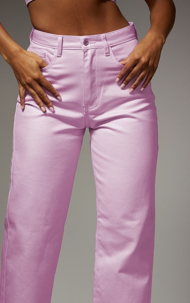 Blugi Pretty Little Thing Lilaced Largi Leg Violet | PDFR23576
