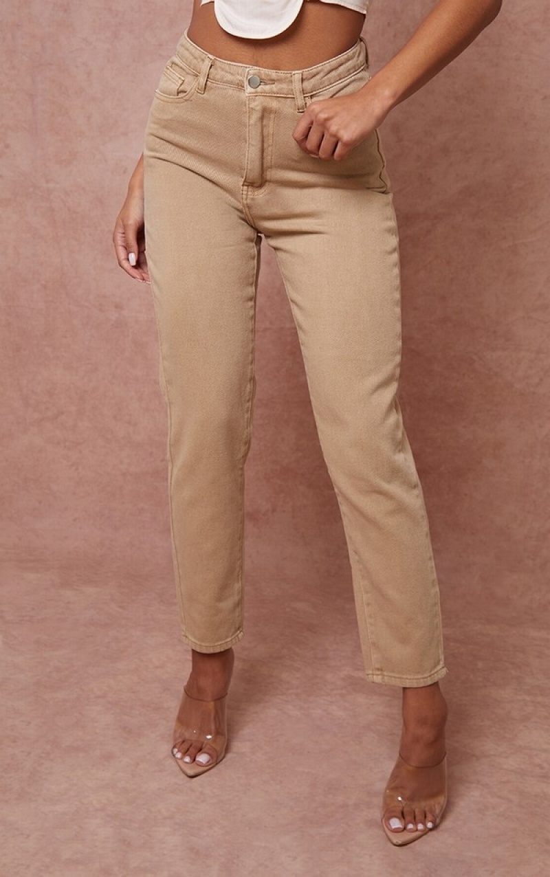 Blugi Pretty Little Thing Tan Mom Maro | UMPT38796