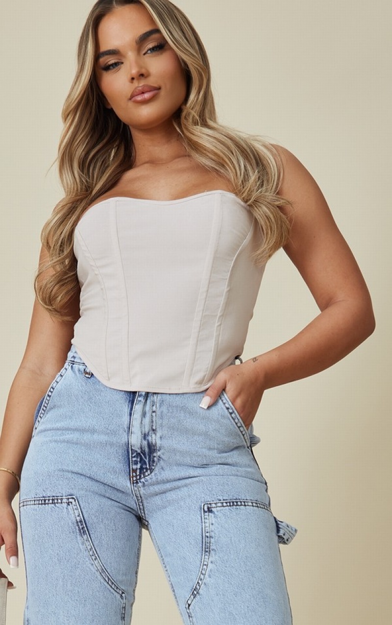 Blugi Pretty Little Thing Wash Seam Detail Panel Drept Leg Albastri Deschis Albastru Deschis | CWUO42379