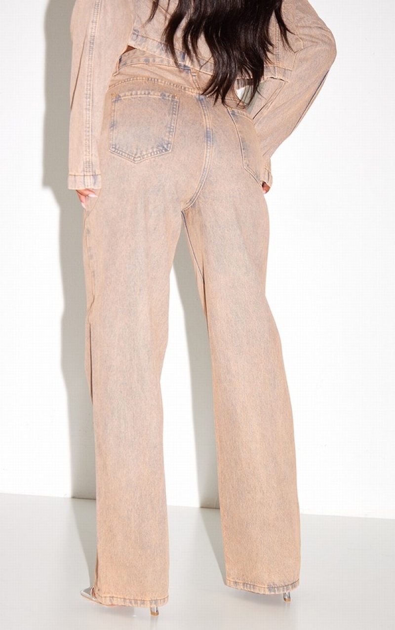 Blugi Pretty Little Thing Washed Slouchy Boyfriend Maro | XCES90483