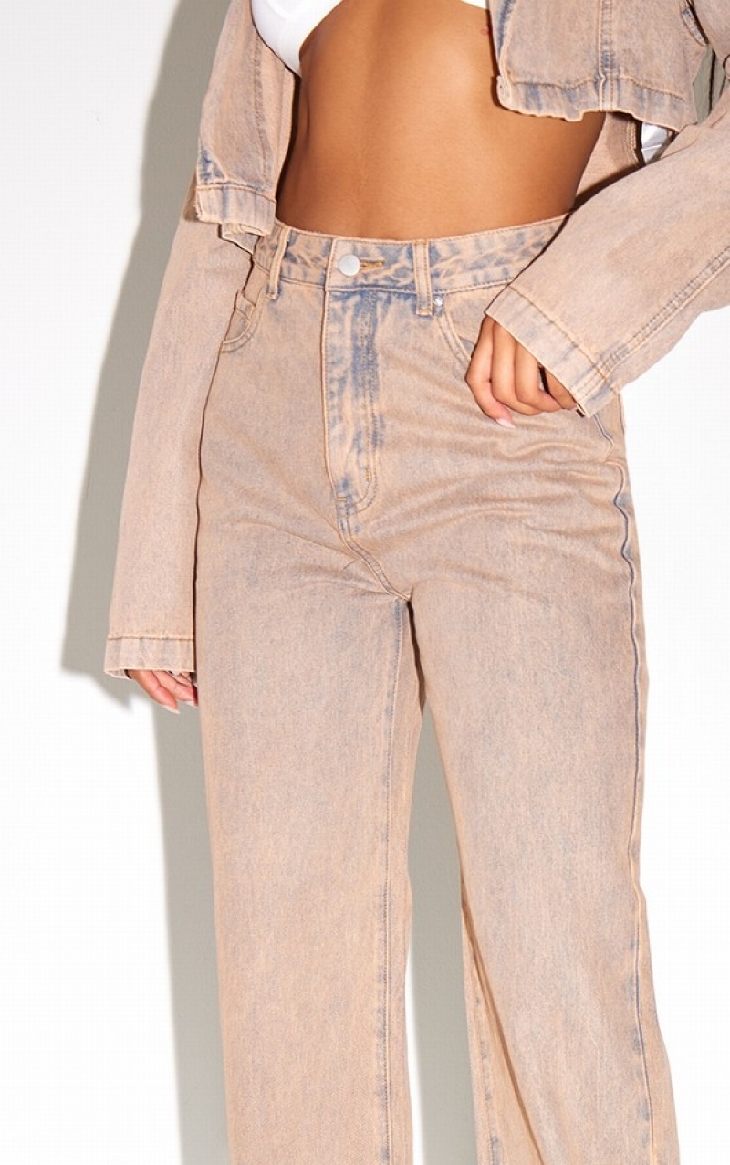 Blugi Pretty Little Thing Washed Slouchy Boyfriend Maro | XCES90483