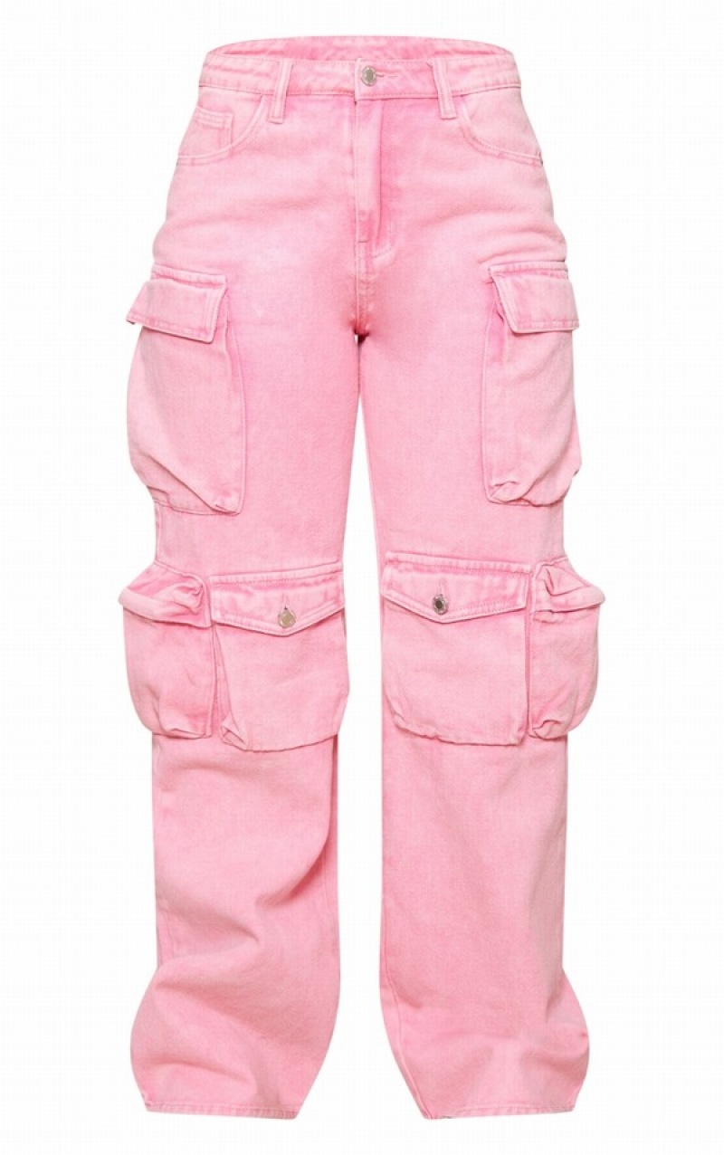 Blugi Pretty Little Thing Washed gy Cargos Roz | TFNJ52086