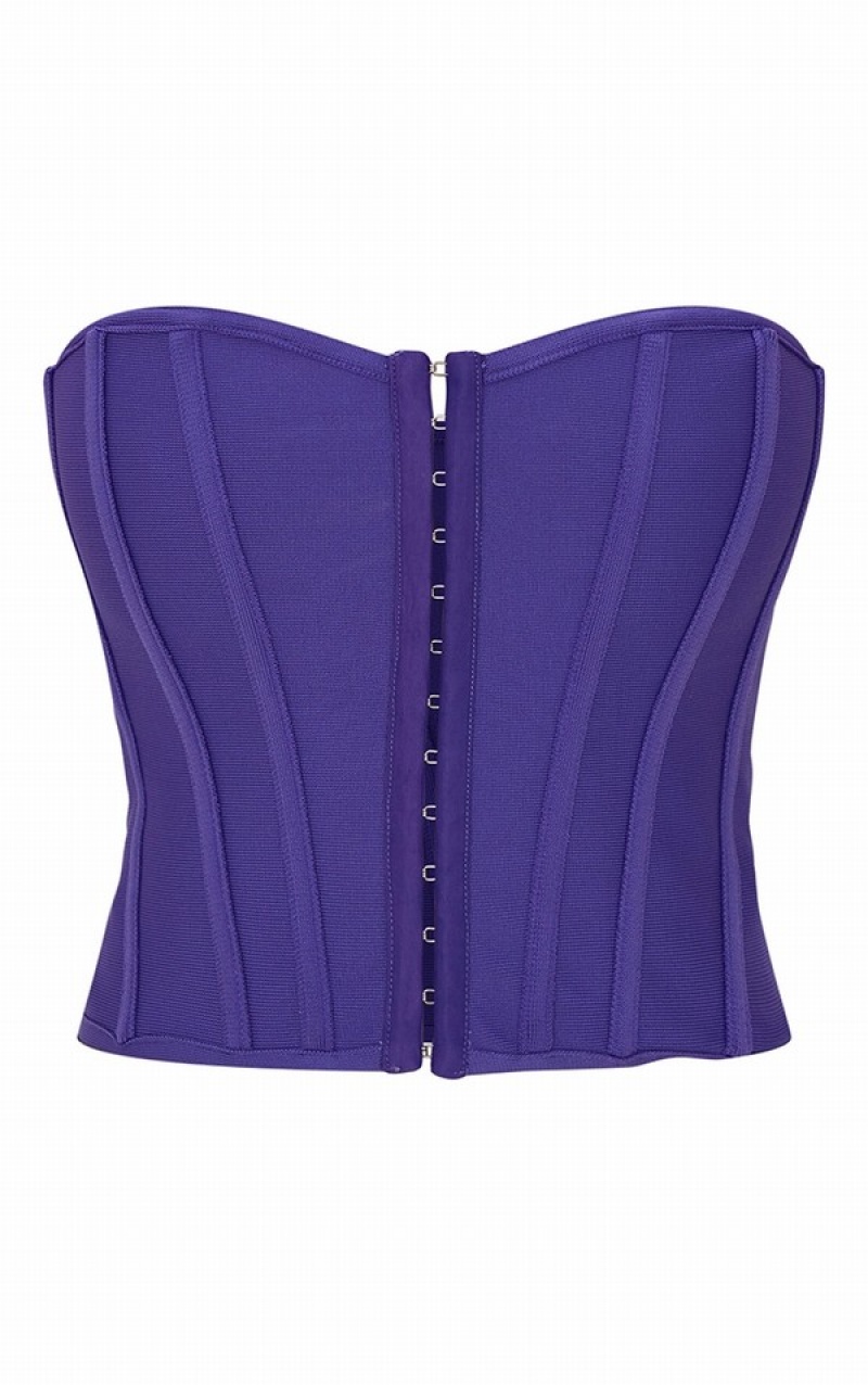 Body-uri Pretty Little Thing Bandage Hook And Eye StructuCorset Violet | FQID70684