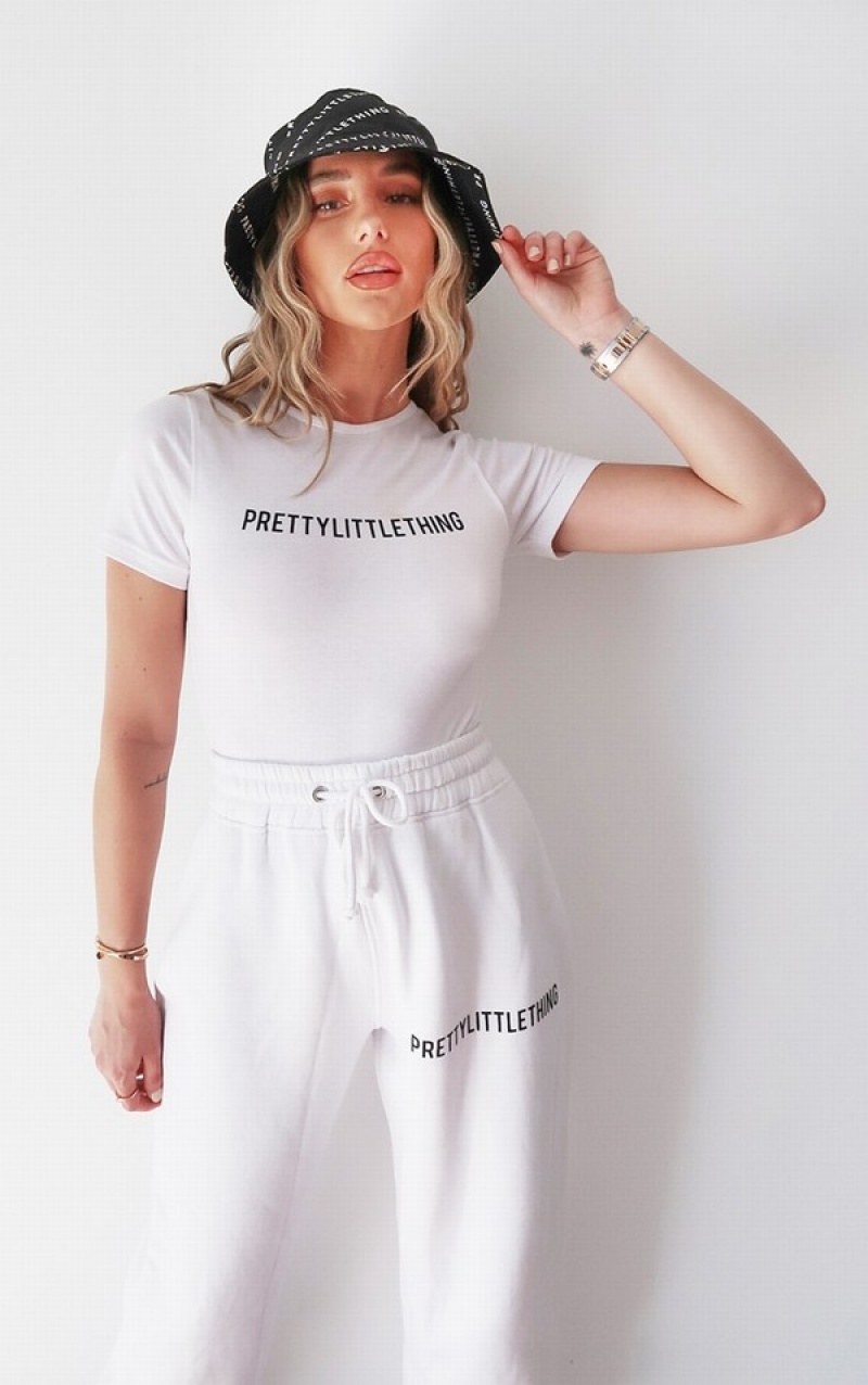 Body-uri Pretty Little Thing Logo Sleeve Albi | JDXA34105