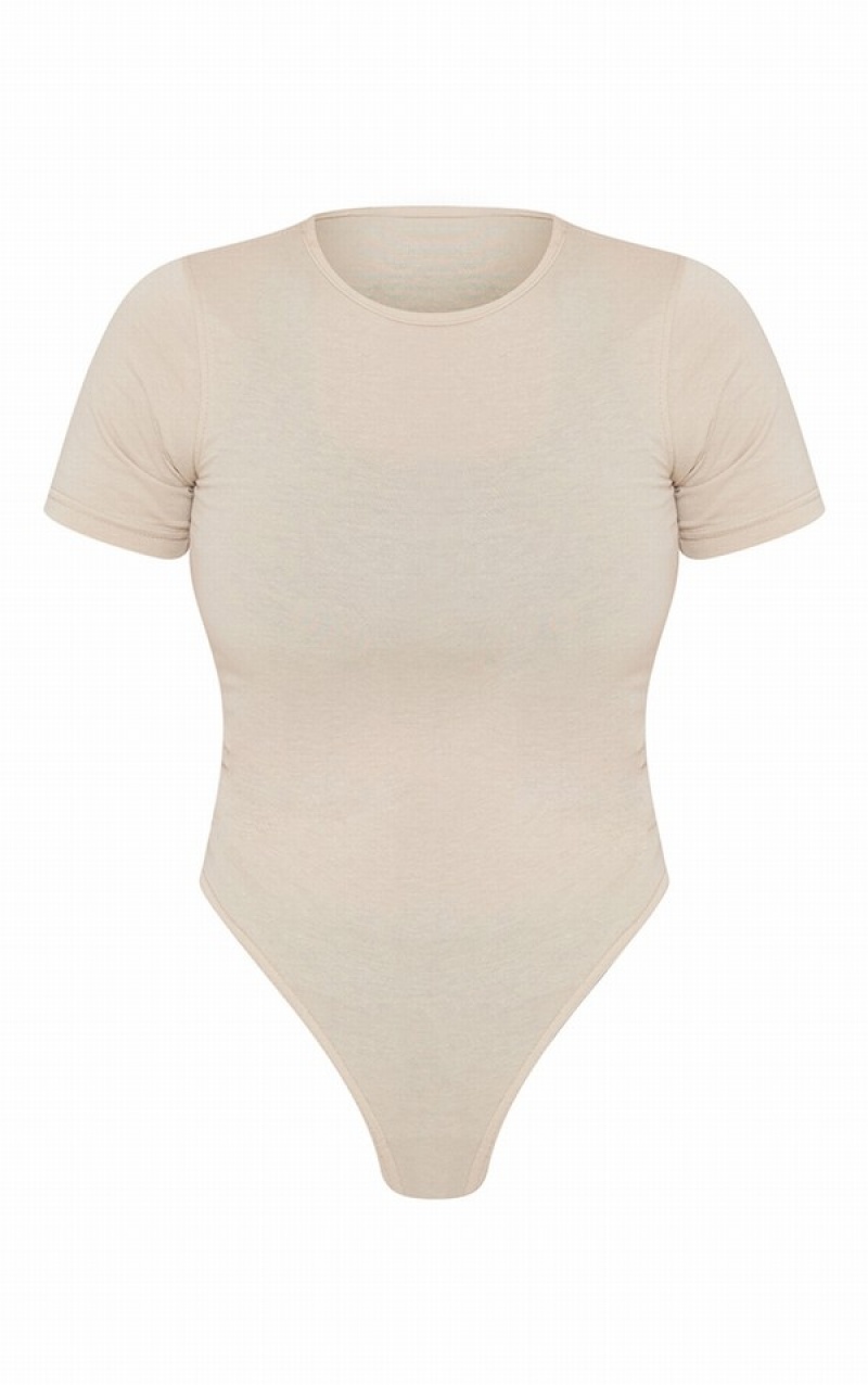 Body-uri Pretty Little Thing Off Logo Sleeved Albi | JNBU34560
