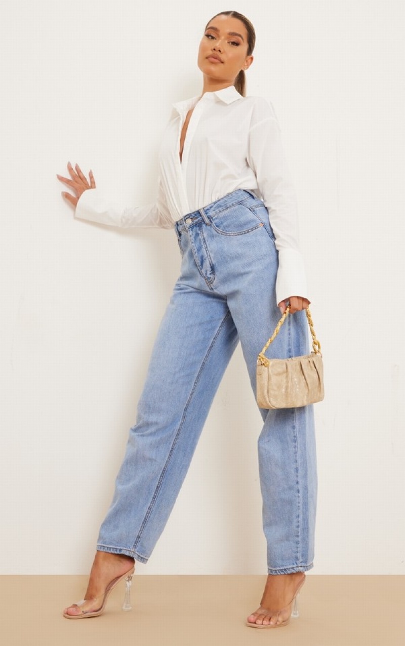 Body-uri Pretty Little Thing Oversized Albi | XFYZ41976