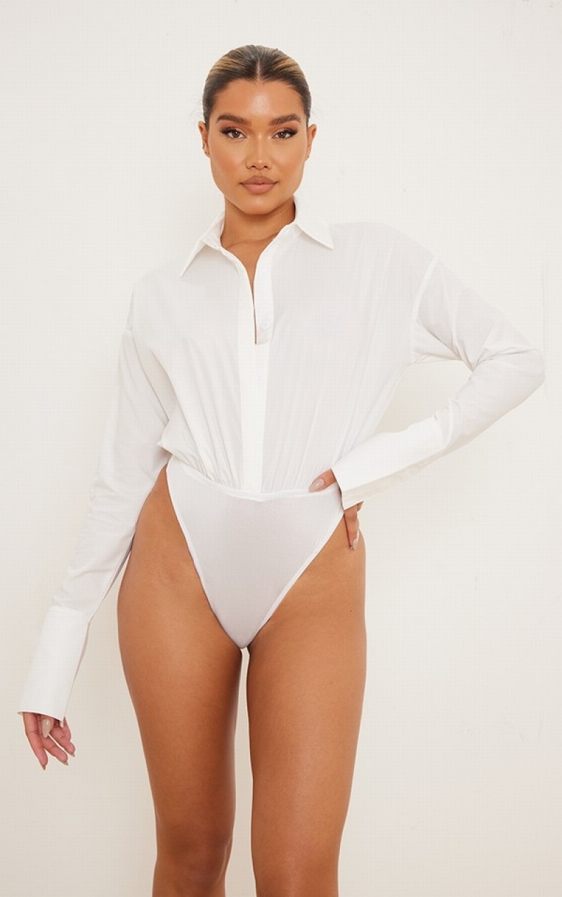 Body-uri Pretty Little Thing Oversized Albi | XFYZ41976