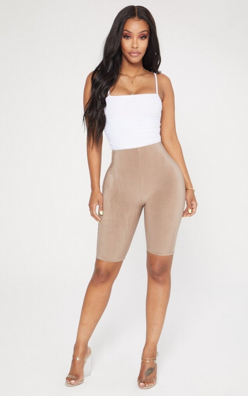 Body-uri Pretty Little Thing Shape Mesh Ruched Detail Albi | IFRX34762