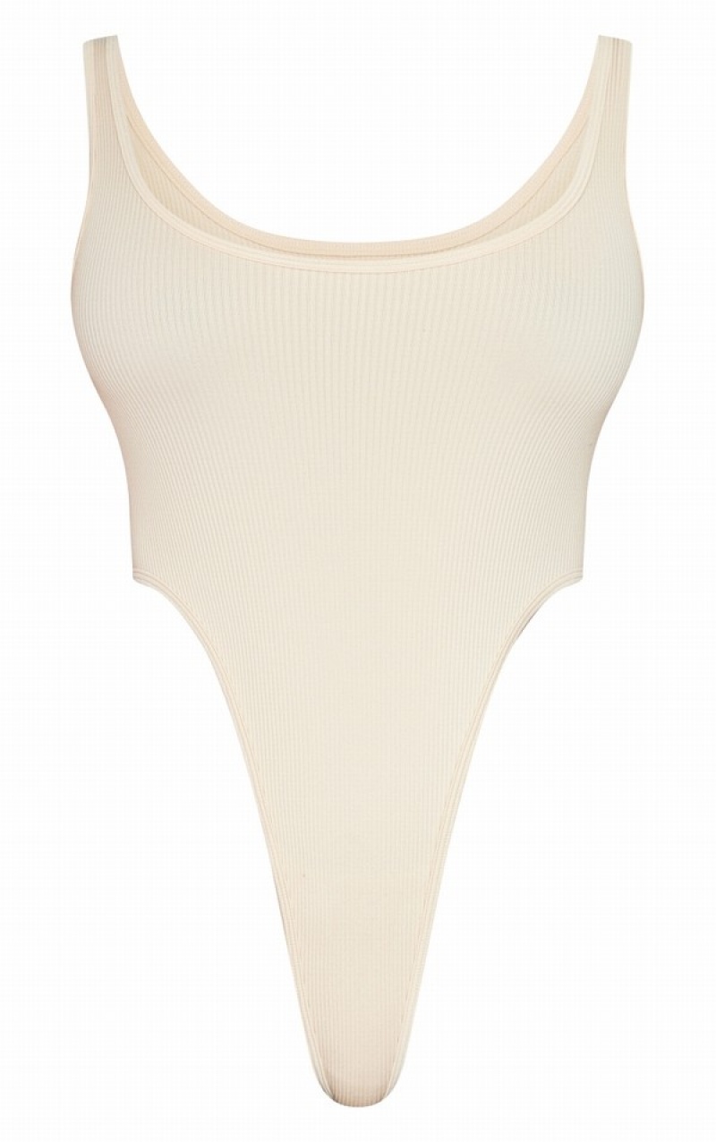 Body-uri Pretty Little Thing Shape Stone StructuSnatched Rib High Rise Gri | KVIN68594