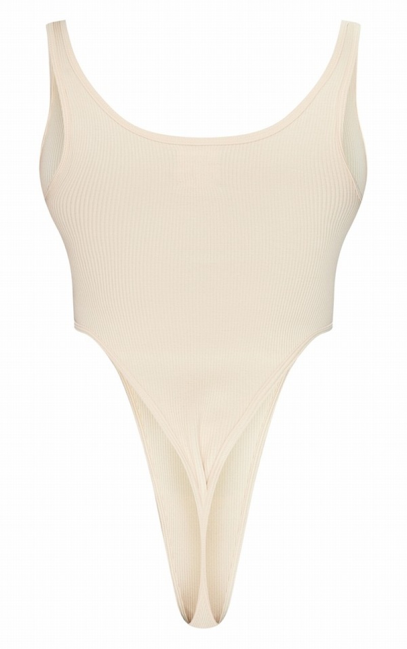 Body-uri Pretty Little Thing Shape Stone StructuSnatched Rib High Rise Gri | KVIN68594