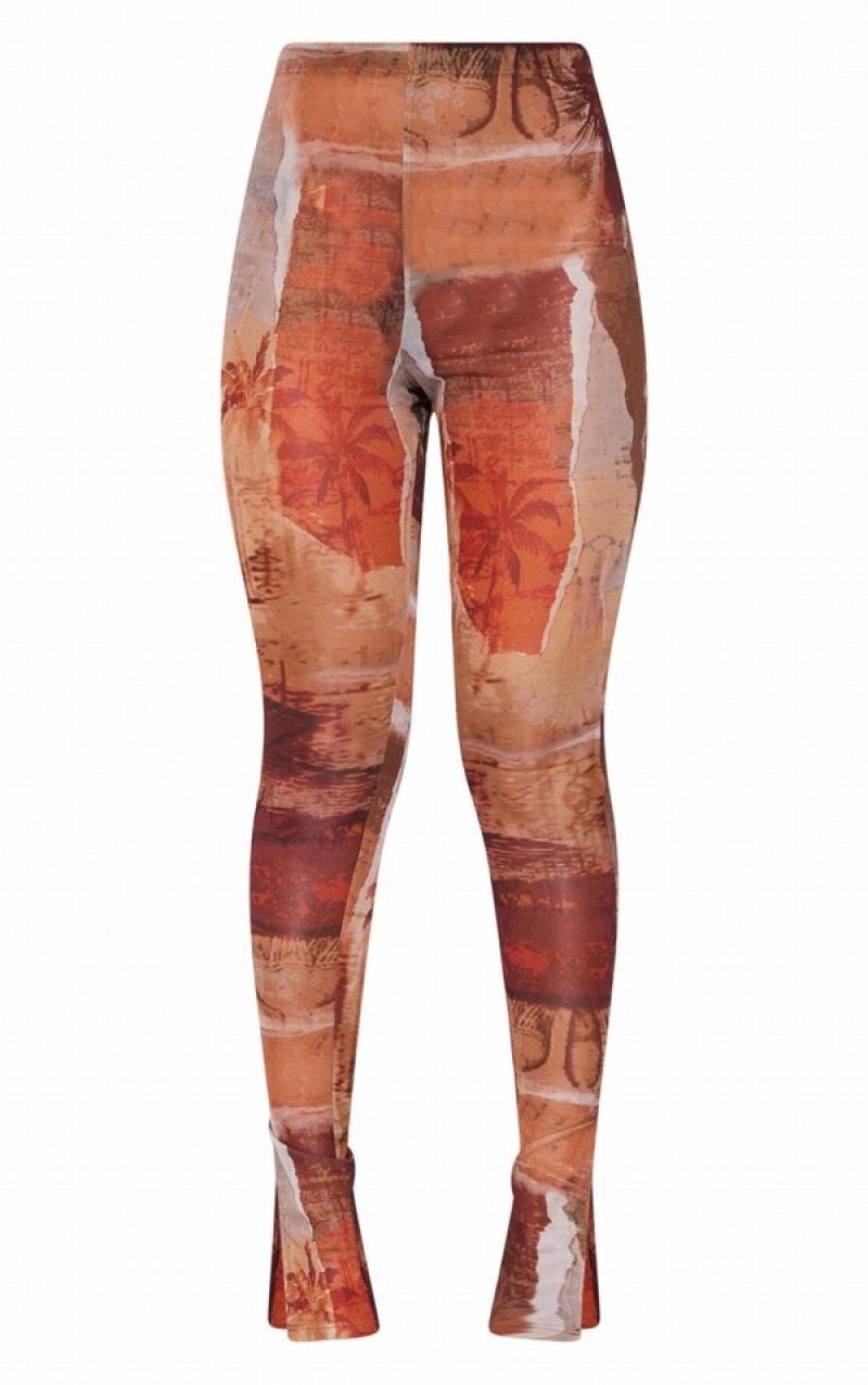 Colanti Pretty Little Thing Abstract Printed Mesh Maro | YRZO96281