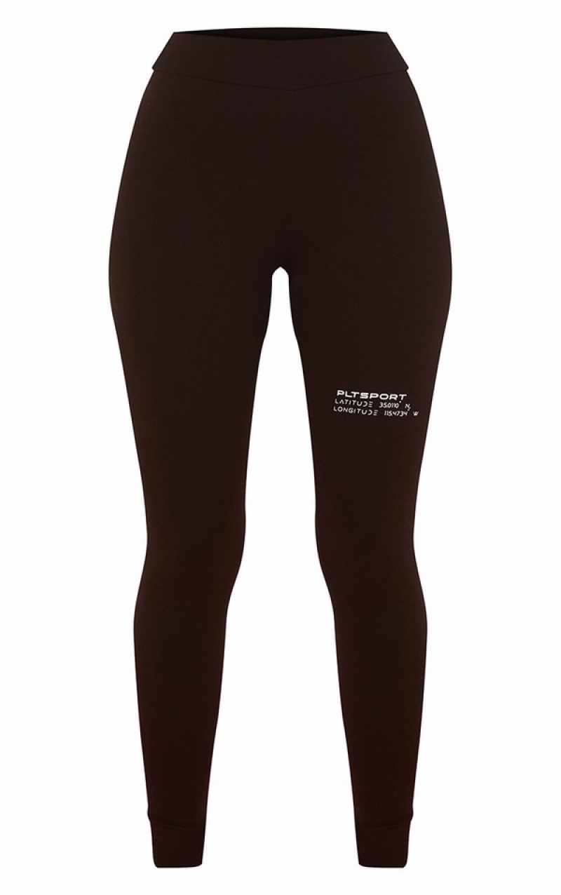 Colanti Pretty Little Thing Brushed Sculpt Ruched Bum High Talie Sport Negrii | OSQD43075