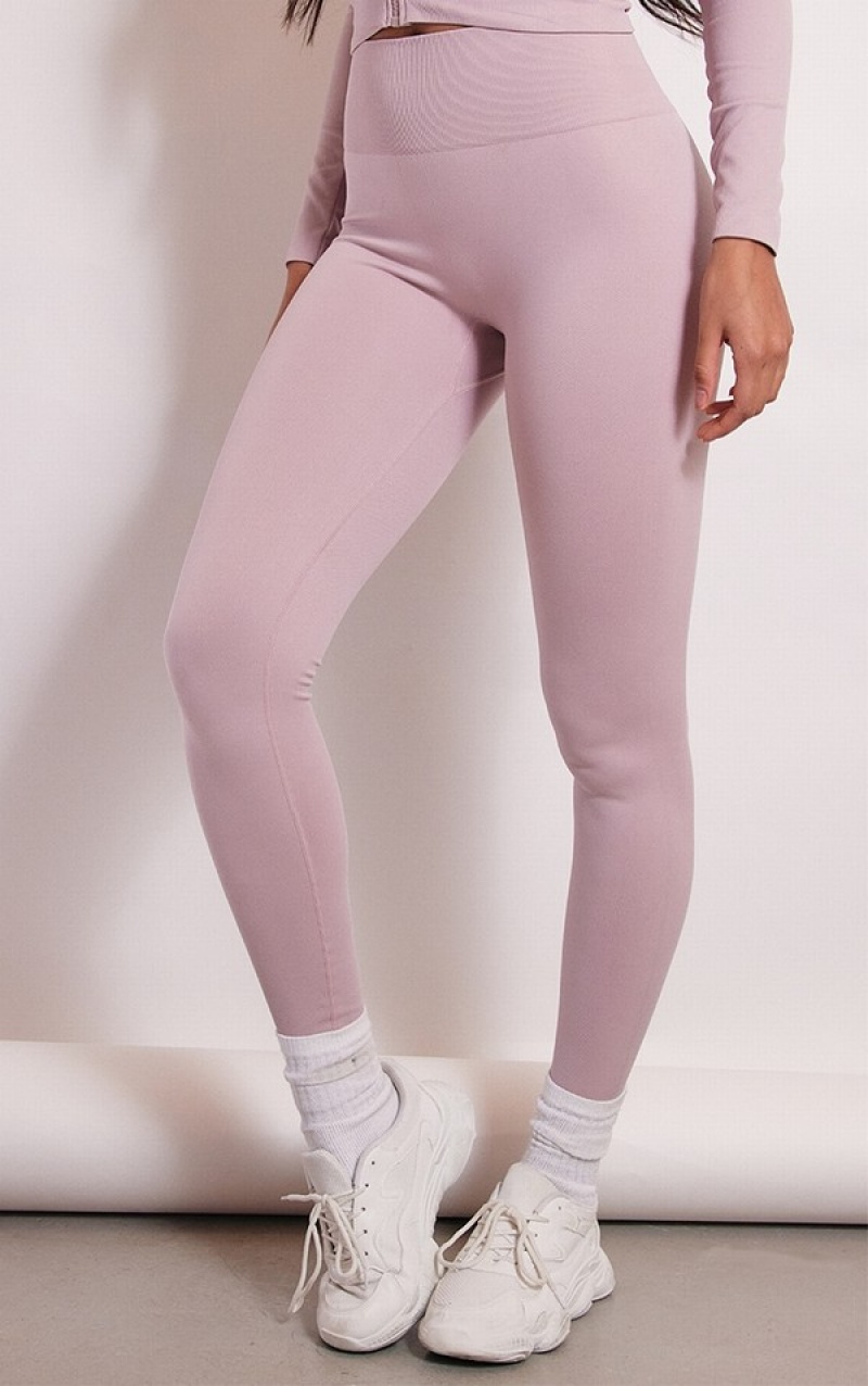 Colanti Pretty Little Thing Dusty Basic Seamless High Talie Gym Roz | UEIW34615