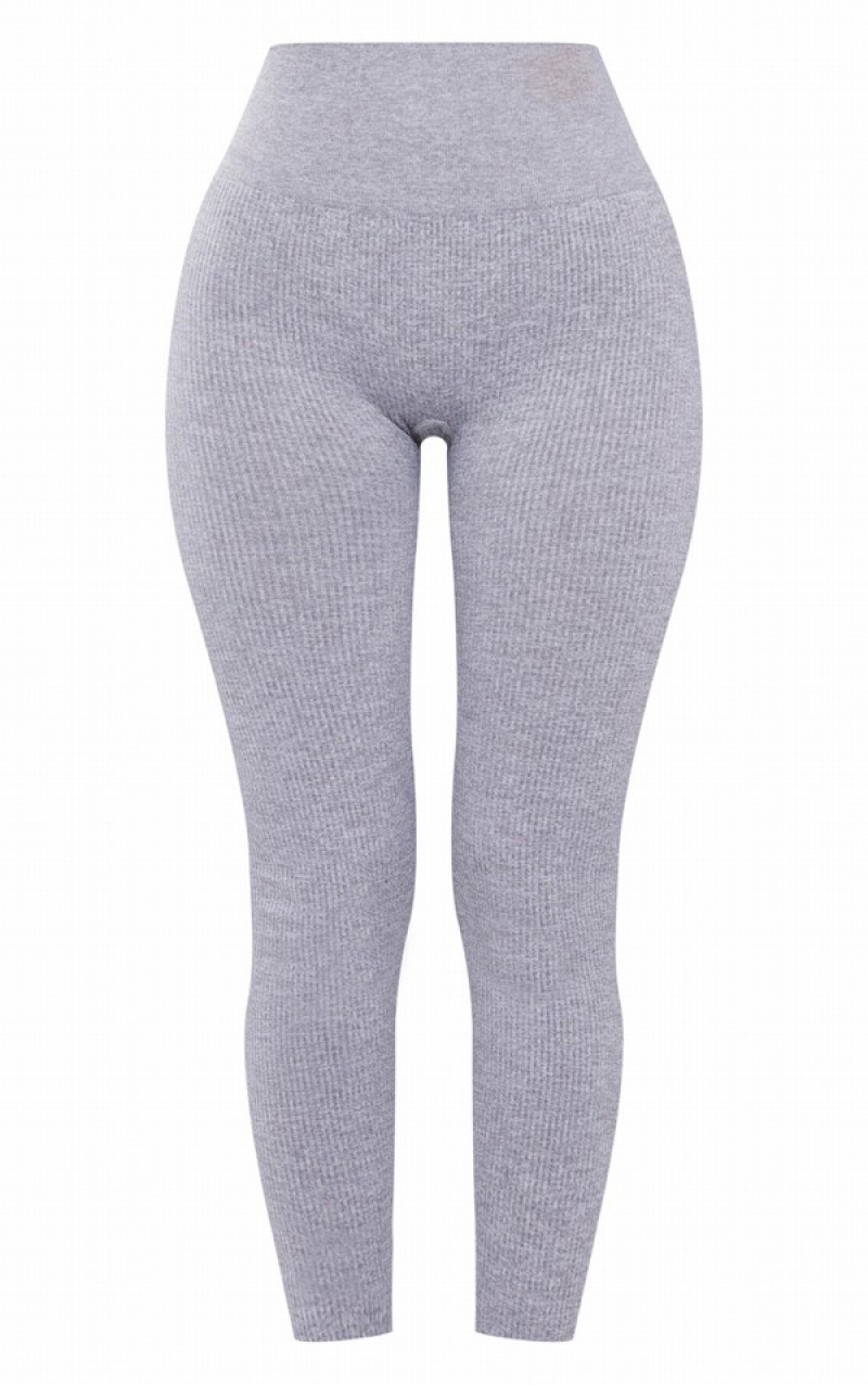 Colanti Pretty Little Thing Petite Marl Contour High Waisted Gri | ALNJ13482