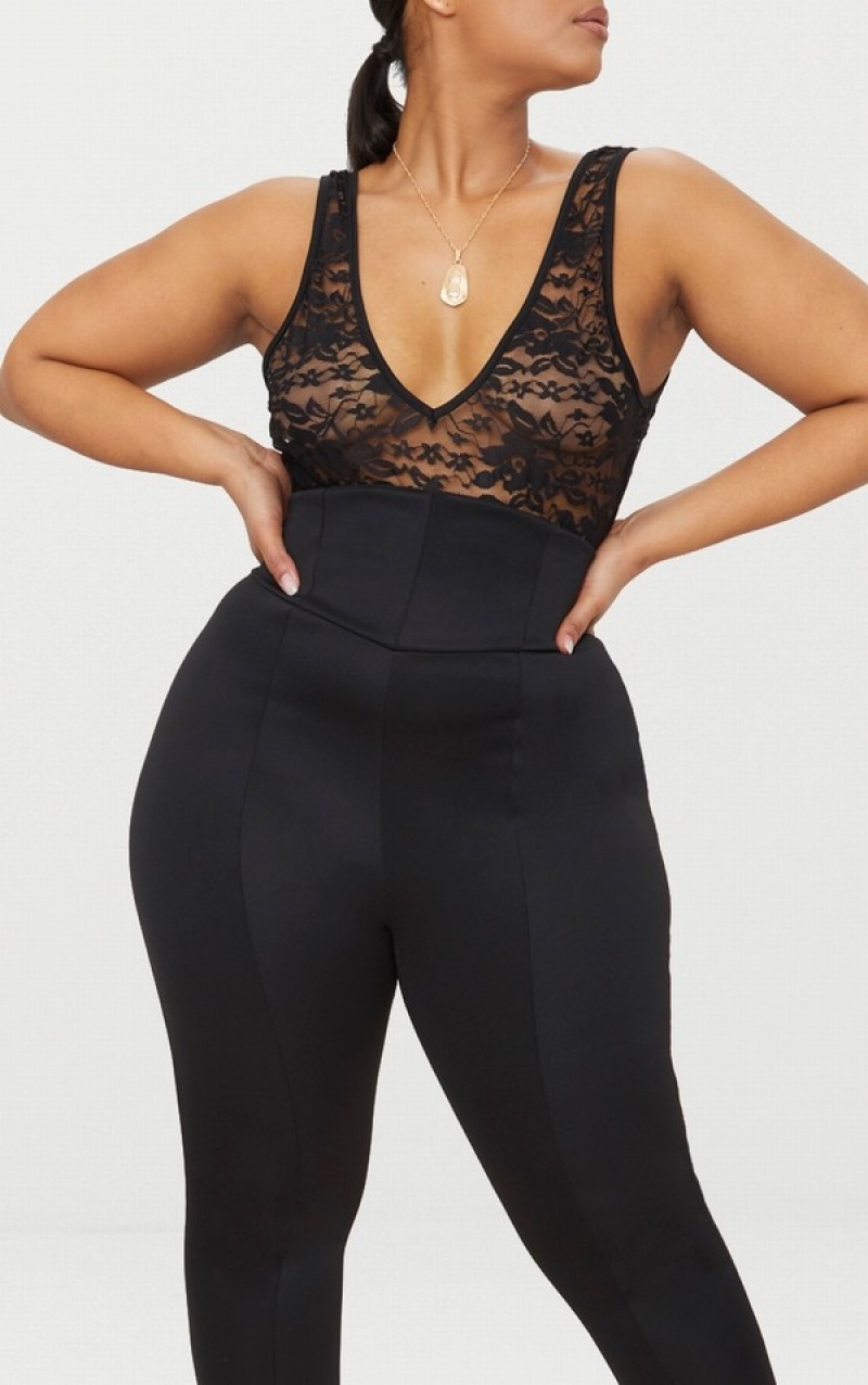 Colanti Pretty Little Thing Plus Extreme High Talie Negrii | XDLI43508