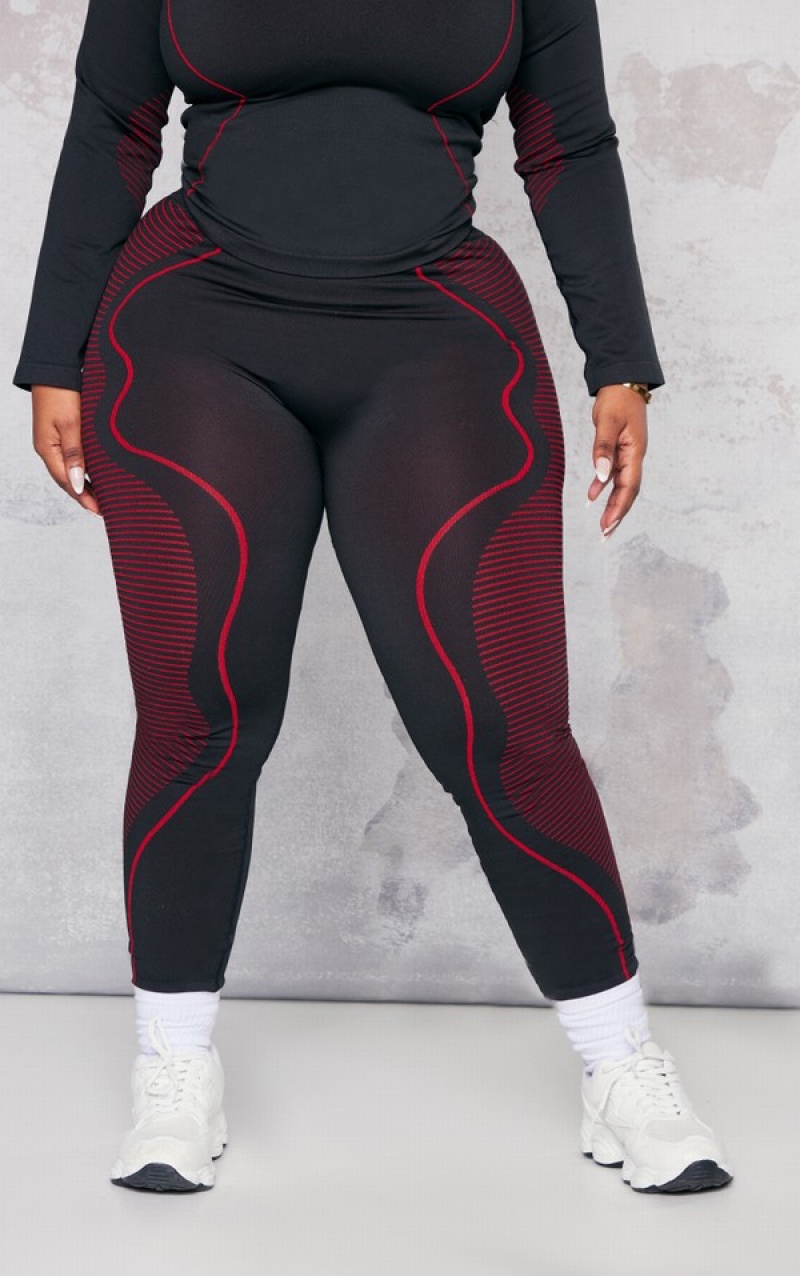 Colanti Pretty Little Thing Plus Line Detail Sports Negrii | SIBM65032